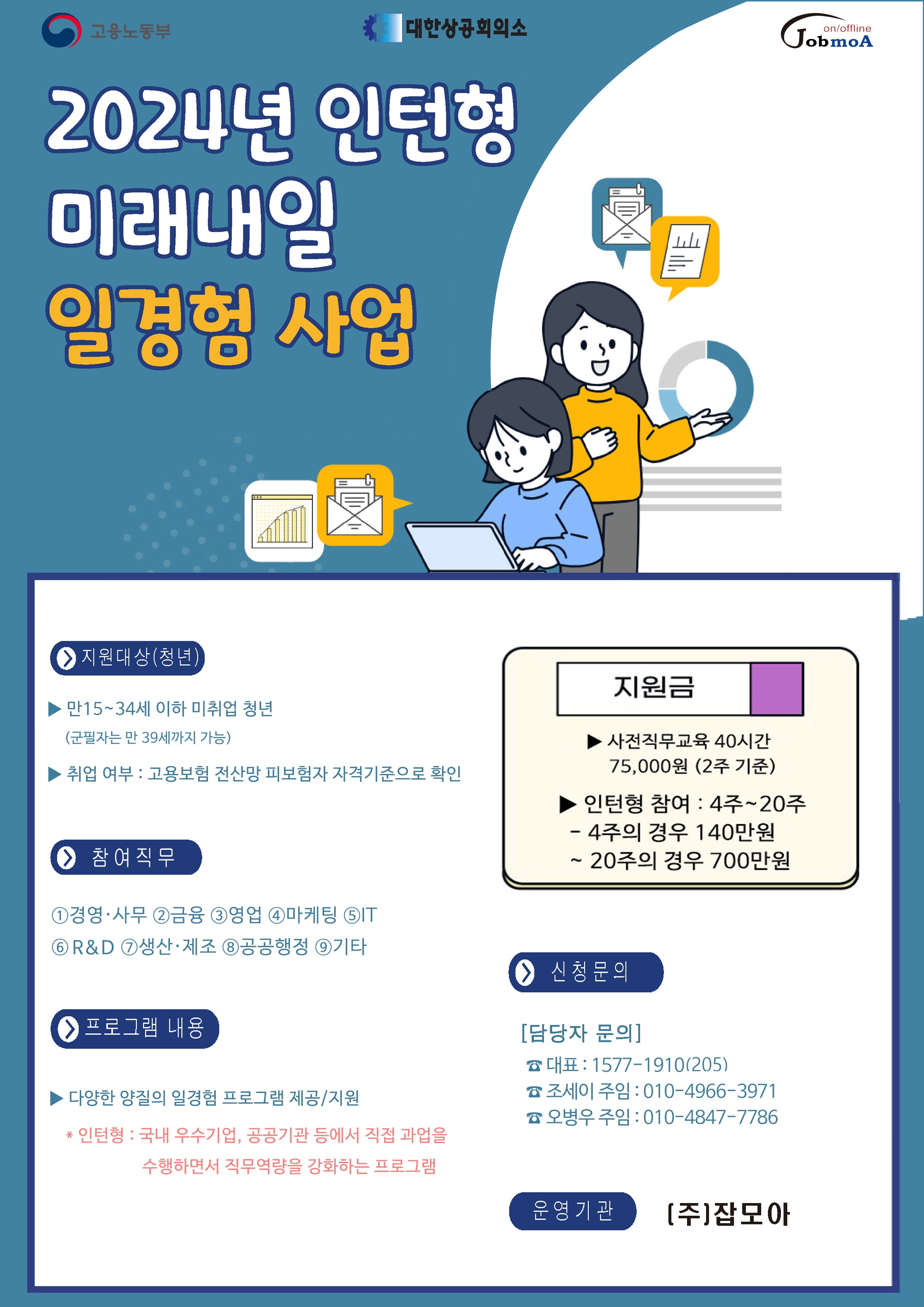 미래내일 일경험 사업 홍보 포스터_1